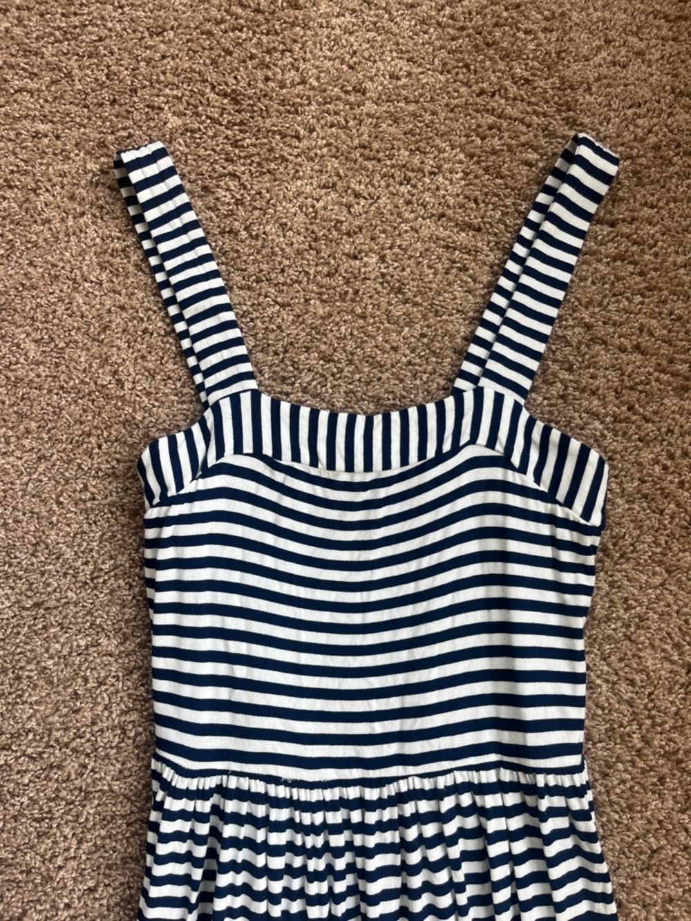 LOFT Black and White Striped Maxi Dress - Picture 4 of 6